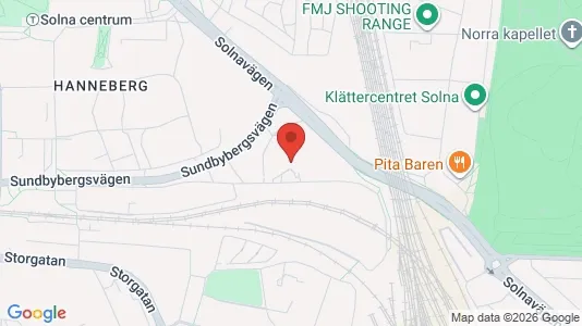 Kontorslokaler att hyra i Solna - kort over placeringen