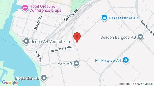 Kontorslokaler att hyra i Landskrona - kort over placeringen