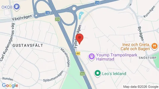 Kontorslokaler att hyra i Halmstad - kort over placeringen