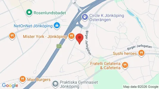 Kontorslokaler att hyra i Jönköping - kort over placeringen
