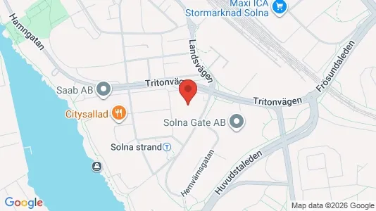 Kontorslokaler att hyra i Solna - kort over placeringen