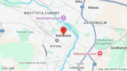 Kontorslokaler att hyra i Eskilstuna - kort over placeringen