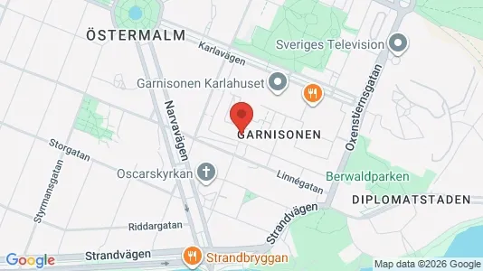 Kontorslokaler att hyra i Östermalm - kort over placeringen