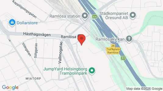 Kontorslokaler att hyra i Helsingborg - kort over placeringen