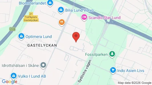 Kontorslokaler att hyra i Lund - kort over placeringen