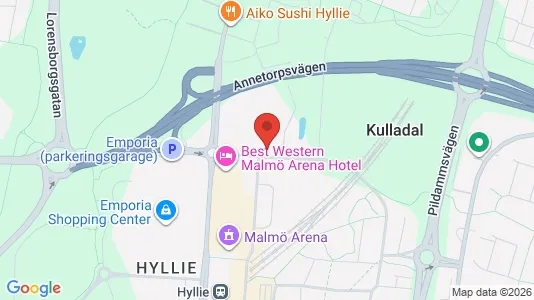 Kontorslokaler att hyra i Hyllie - kort over placeringen