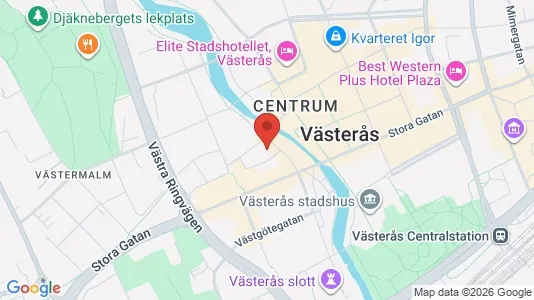 Kontorslokaler att hyra i Västerås - kort over placeringen