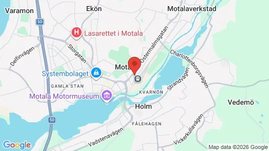 Industrilokaler att hyra i Motala - kort over placeringen