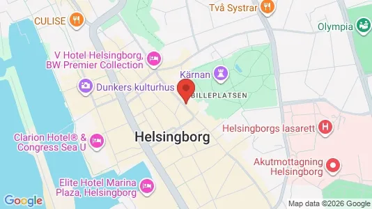 Kontorslokaler att hyra i Helsingborg - kort over placeringen