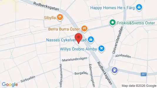 Kontorslokaler att hyra i Örebro - kort over placeringen