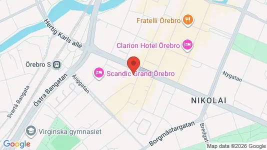 Kontorslokaler att hyra i Örebro - kort over placeringen