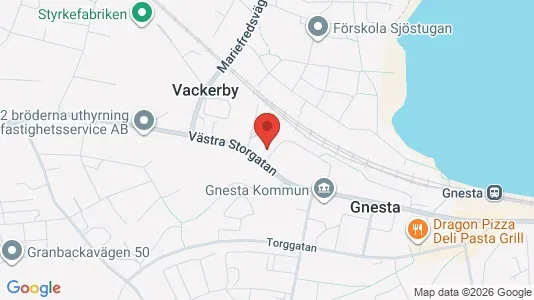 Kontorslokaler att hyra i Gnesta - kort over placeringen