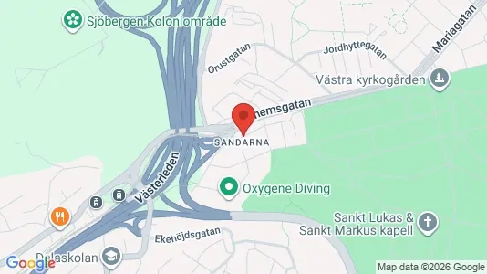 Kontorslokaler att hyra i Majorna-Linné - kort over placeringen