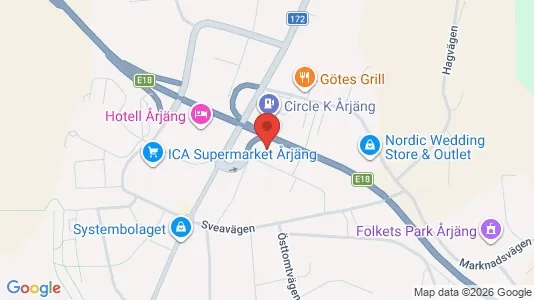 Kontorslokaler att hyra i Årjäng - kort over placeringen
