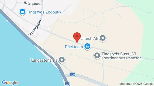 Kontorslokaler att hyra i Tingsryd - kort over placeringen