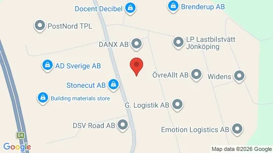 Kontorslokaler att hyra i Jönköping - kort over placeringen