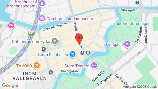 Kontorslokaler att hyra i Göteborg Centrum - kort over placeringen