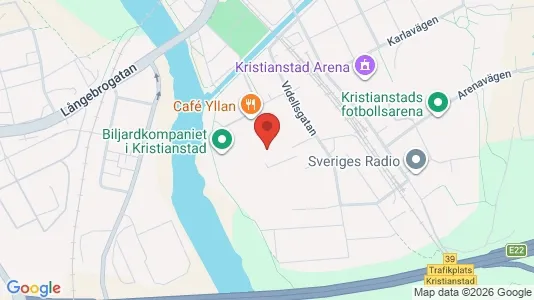 Kontorslokaler att hyra i Kristianstad - kort over placeringen