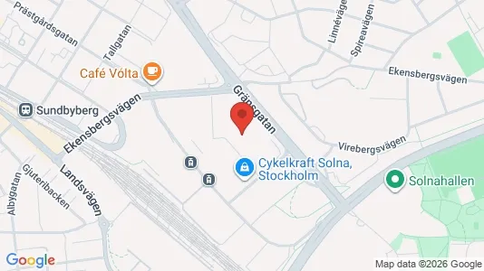 Kontorslokaler att hyra i Solna - kort over placeringen