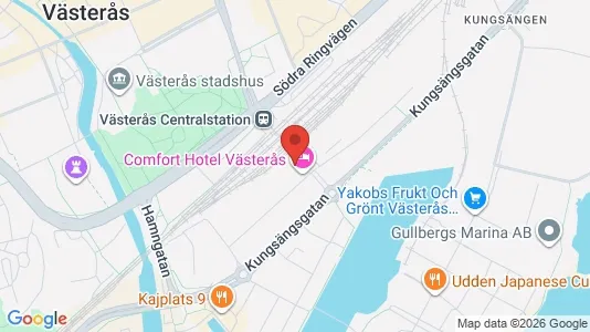 Kontorslokaler att hyra i Västerås - kort over placeringen