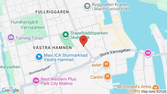 Kontorslokaler att hyra i Malmö Centrum - kort over placeringen