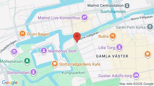 Kontorslokaler att hyra i Malmö Centrum - kort over placeringen