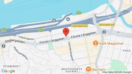 Kontorslokaler att hyra i Göteborg Centrum - kort over placeringen