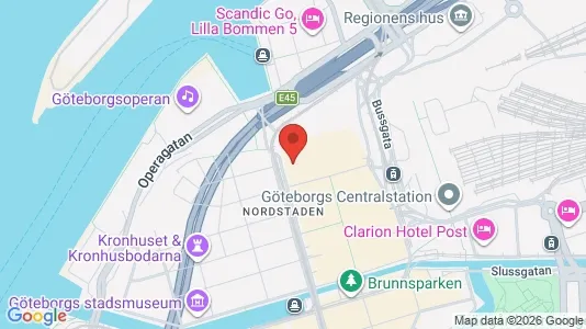 Kontorslokaler att hyra i Göteborg Centrum - kort over placeringen