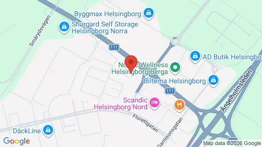 Kontorslokaler att hyra i Helsingborg - kort over placeringen