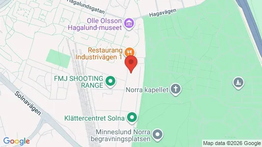 Kontorslokaler att hyra i Solna - kort over placeringen