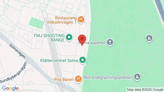 Kontorslokaler att hyra i Solna - kort over placeringen