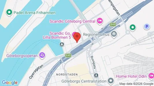 Kontorslokaler att hyra i Göteborg Centrum - kort over placeringen
