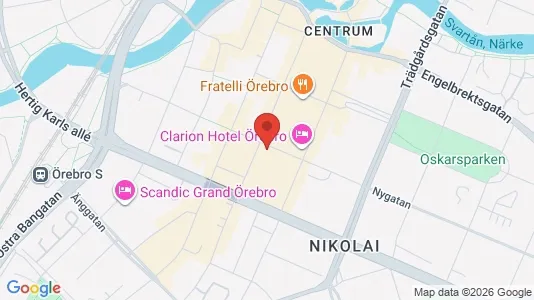 Kontorslokaler att hyra i Örebro - kort over placeringen