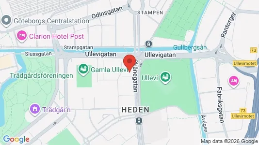 Kontorslokaler att hyra i Göteborg Centrum - kort over placeringen