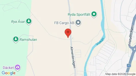 Kontorslokaler att hyra i Borås - kort over placeringen