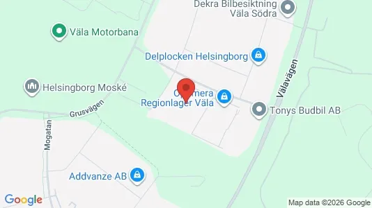 Kontorslokaler att hyra i Helsingborg - kort over placeringen