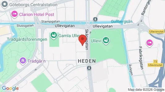 Kontorslokaler att hyra i Göteborg Centrum - kort over placeringen
