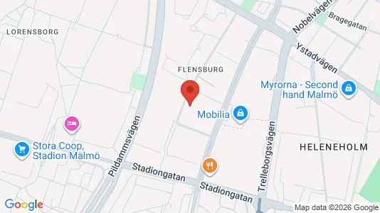 Kontorslokaler att hyra i Malmö Centrum - kort over placeringen