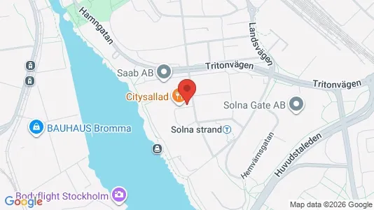 Kontorslokaler att hyra i Solna - kort over placeringen