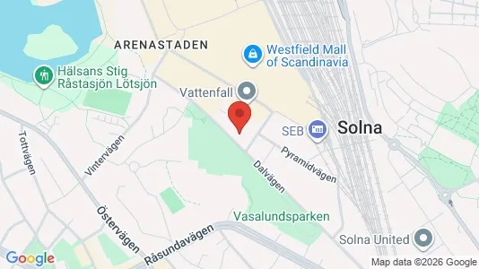 Showrooms att hyra i Solna - kort over placeringen