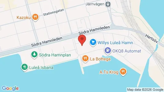 Kontorslokaler att hyra i Luleå - kort over placeringen