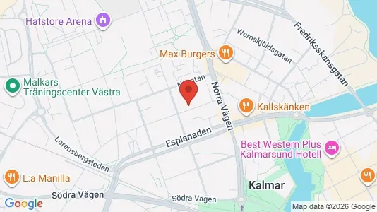 Kontorslokaler att hyra i Kalmar - kort over placeringen