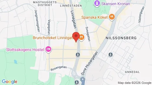 Kontorslokaler att hyra i Göteborg Centrum - kort over placeringen