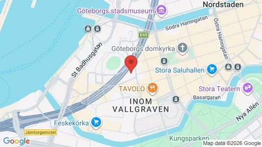 Kontorslokaler att hyra i Göteborg Centrum - kort over placeringen