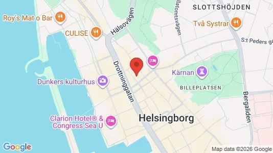 Kontorslokaler att hyra i Helsingborg - kort over placeringen