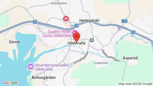 Kontorslokaler att hyra i Uddevalla - kort over placeringen