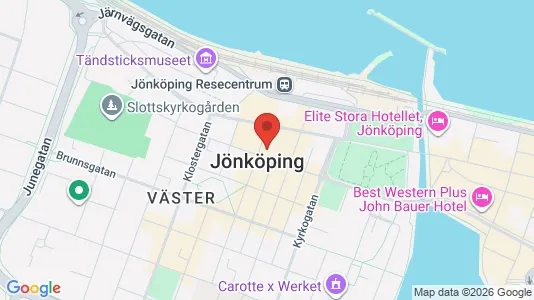 Kontorslokaler att hyra i Jönköping - kort over placeringen