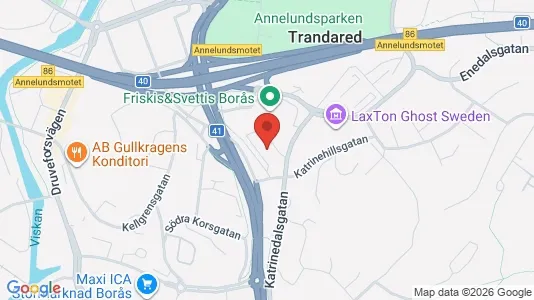 Kontorslokaler att hyra i Borås - kort over placeringen