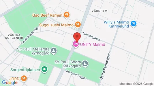 Kontorslokaler att hyra i Malmö Centrum - kort over placeringen