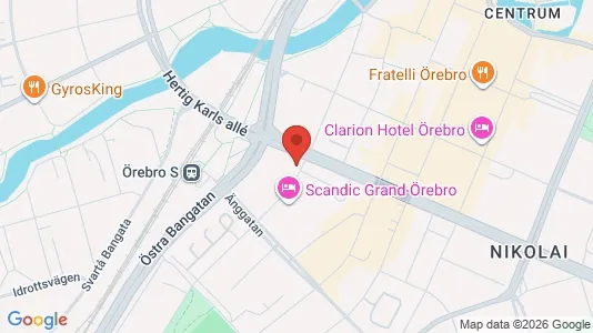 Kontorslokaler att hyra i Örebro - kort over placeringen